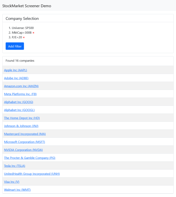 Stock List